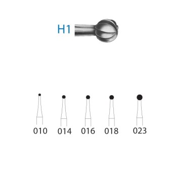 H1.205.016  KOMET FRESA C. TUNGSTENO BOLA CONTRAANGULO LARGO ø 016  5 ud.