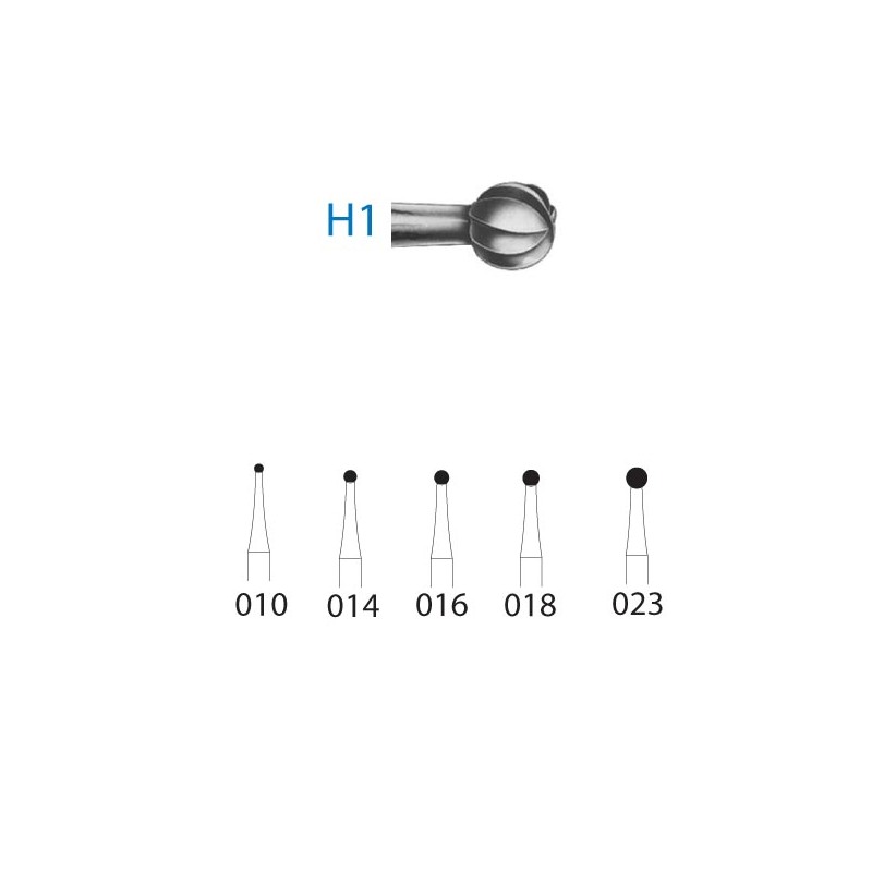 H1.205.016  KOMET FRESA C. TUNGSTENO BOLA CONTRAANGULO LARGO ø 016  5 ud.