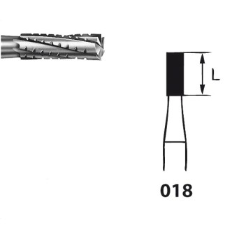 H31.104.018 KOMET FRESA C. TUNGSTENO CILINDRICA PIEZA DE MANO ø 018 - 5uds