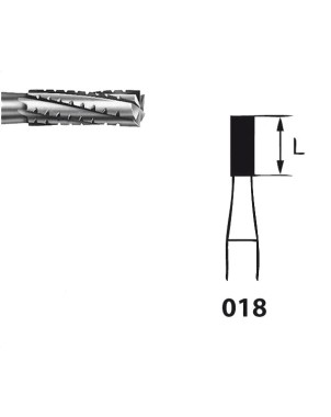H31.104.018 KOMET FRESA C. TUNGSTENO CILINDRICA PIEZA DE MANO ø 018 - 5uds