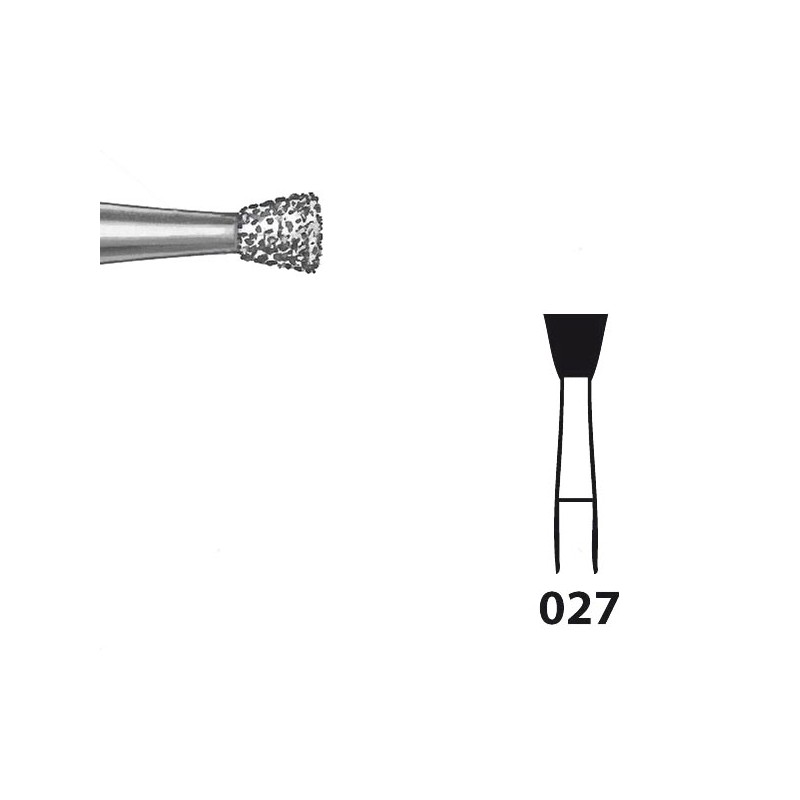 805.104.027 KOMET FRESA DIAMANTE CONO INVERTIDO PIEZA DE MANO ø 027 - 5uds