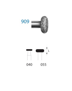 909.204.040  KOMET FRESA DIAMANTE RUEDA CONTRAANGULO ø 040 GRANO ESTANDAR 5 ud.