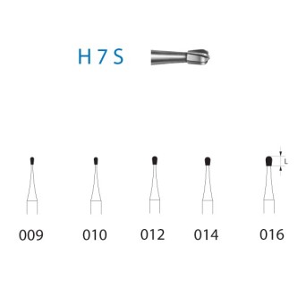 H7S.314.016  KOMET FRESA C. TUNGSTENO PERA TURBINA ø 016  5 ud.