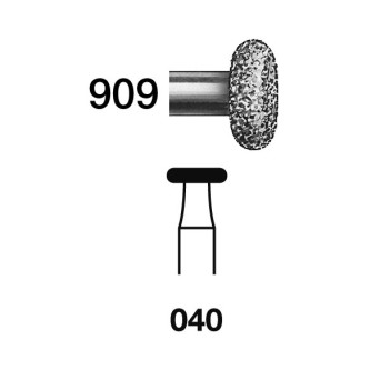 5909.314.040  KOMET FRESA DIAMANTE RUEDA TURBINA ø 040 GRANO SUPER GRUESO 5 ud.