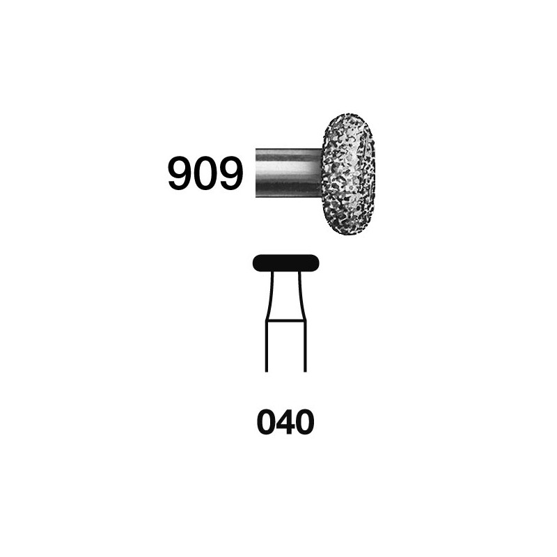 5909.314.040  KOMET FRESA DIAMANTE RUEDA TURBINA ø 040 GRANO SUPER GRUESO 5 ud.
