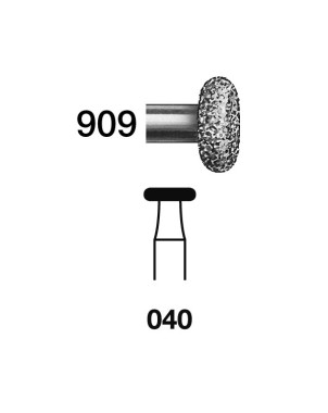 5909.314.040  KOMET FRESA DIAMANTE RUEDA TURBINA ø 040 GRANO SUPER GRUESO 5 ud.