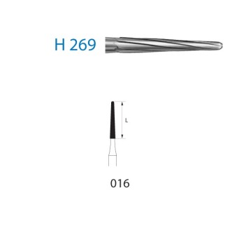 H269.314.016  KOMET FRESA C. TUNGSTENO CONICA TURBINA ø 016  5 ud.