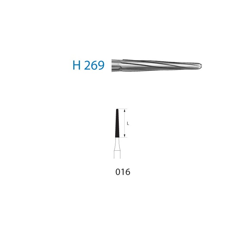 H269.314.016  KOMET FRESA C. TUNGSTENO CONICA TURBINA ø 016  5 ud.