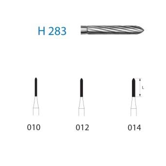 H283.314.010  KOMET FRESA C. TUNGSTENO TORPEDO TURBINA ø 010  5 ud.