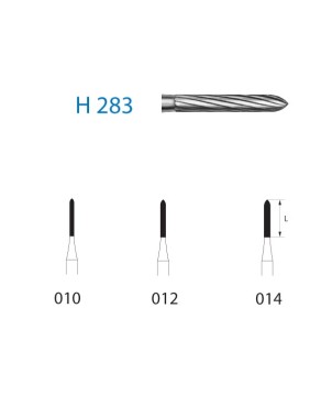 H283.314.010  KOMET FRESA C. TUNGSTENO TORPEDO TURBINA ø 010  5 ud.