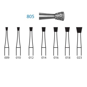 805.314.023  KOMET FRESA DIAMANTE CONO INVERTIDO TURBINA ø 023 GRANO ESTANDAR 5 ud.