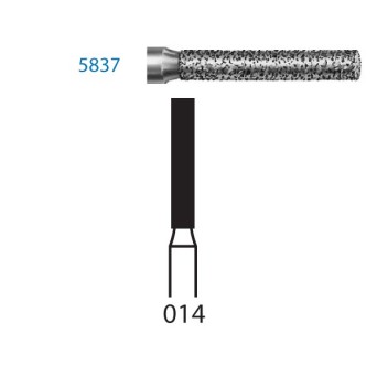 5837.314.014  KOMET FRESA DIAMANTE CILINDRICA TURBINA ø 014 GRANO SUPER GRUESO 5 ud.