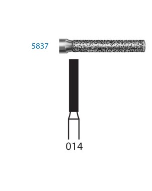 5837.314.014  KOMET FRESA DIAMANTE CILINDRICA TURBINA ø 014 GRANO SUPER GRUESO 5 ud.