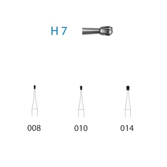 H7.204.014  KOMET FRESA C. TUNGSTENO PERA CONTRAANGULO ø 014  5 ud.