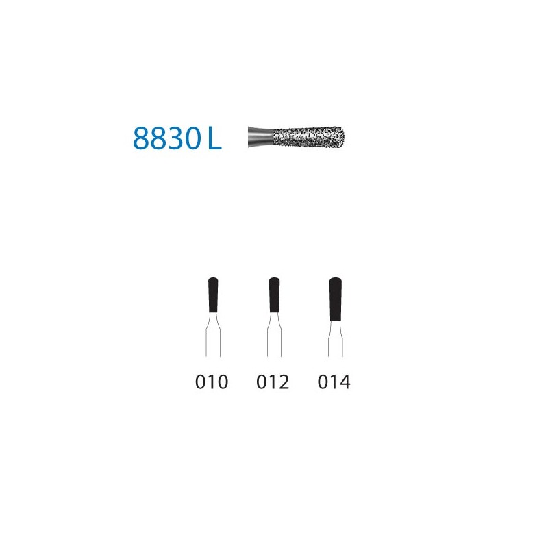 8830L.314.012  KOMET FRESA DIAMANTE PERA TURBINA ø 012 GRANO FINO 5 ud.