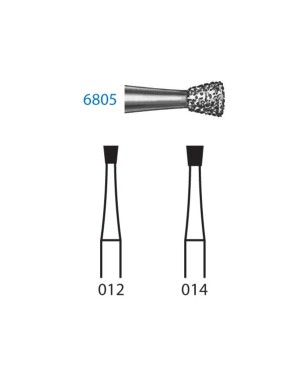 6805.314.014  KOMET FRESA DIAMANTE BOLA TURBINA ø 014 GRANO GRUESO 5 ud.