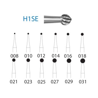 H1SE.204.027  KOMET FRESA C. TUNGSTENO BOLA CONTRAANGULO ø 027  5 ud.