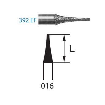 392EF.314.016  KOMET FRESA DIAMANTE FORMAS ESPECIALES TURBINA ø 016 GRANO EXTRA FINO 5 ud.