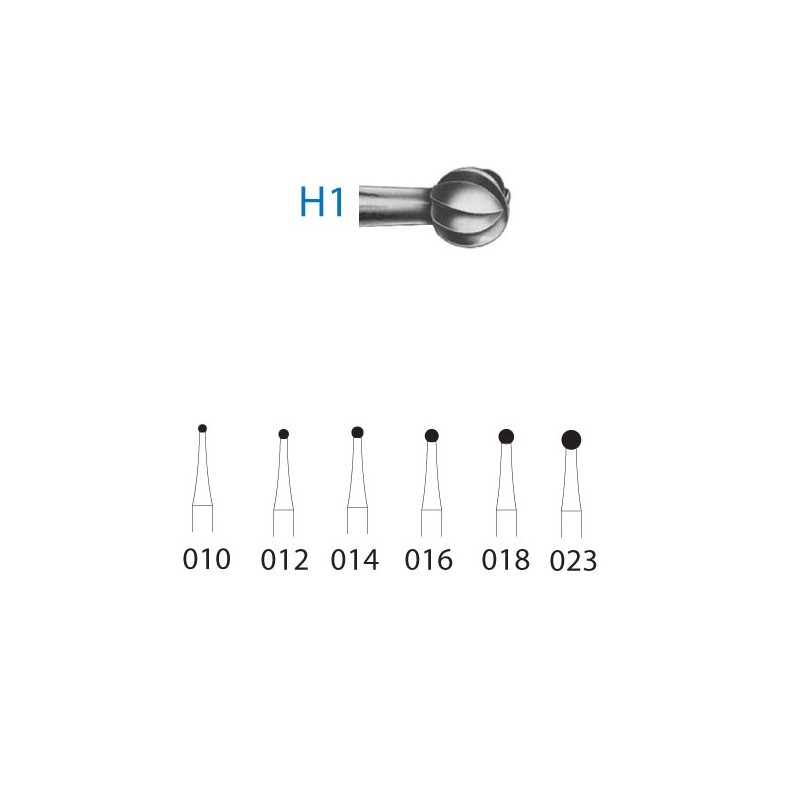 H1.316.012  KOMET FRESA C. TUNGSTENO BOLA TURBINA XLARGO ø 012  5 ud.