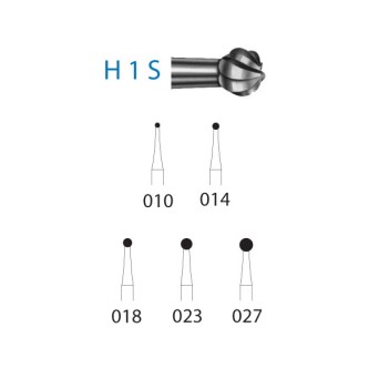 H1S.205.018  KOMET FRESA C. TUNGSTENO BOLA CONTRAANGULO LARGO ø 018  5 ud.