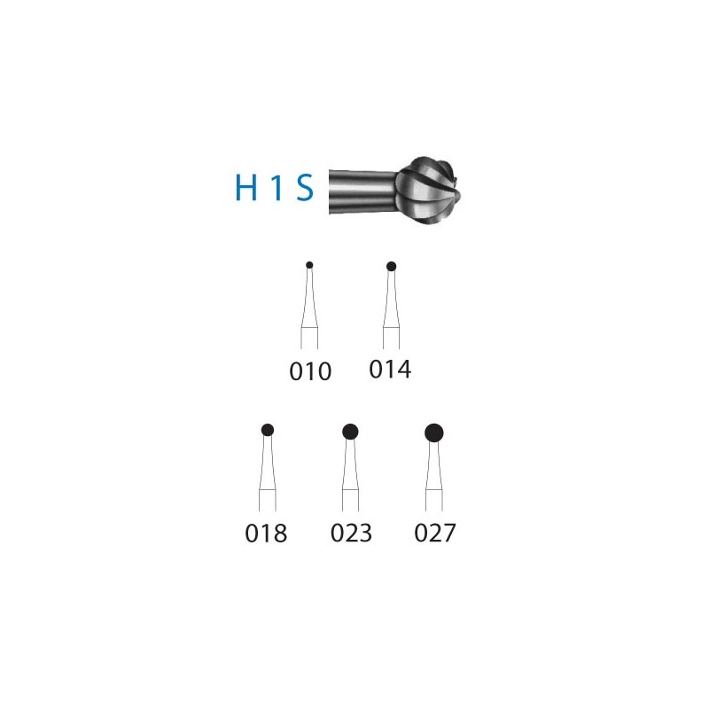H1S.205.018  KOMET FRESA C. TUNGSTENO BOLA CONTRAANGULO LARGO ø 018  5 ud.