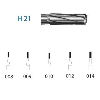 H21.314.014  KOMET FRESA C. TUNGSTENO CILINDRICA TURBINA ø 014  5 ud.
