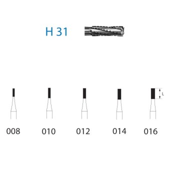 H31.314.010  KOMET FRESA C. TUNGSTENO CILINDRICA TURBINA ø 010  5 ud.