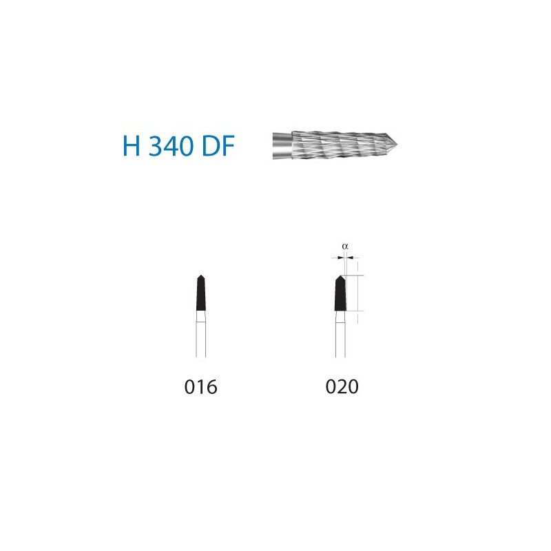 H340DF.314.016 KOMET carburo clinica 5 ud