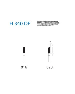 H340DF.314.016 KOMET carburo clinica 5 ud