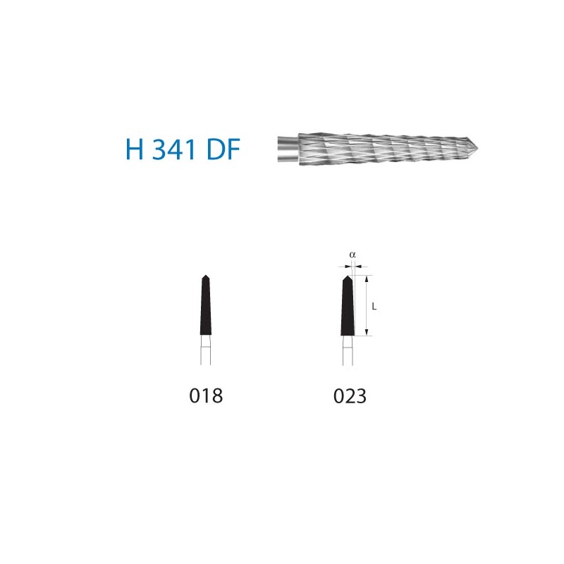 H341DF.314.023 KOMET carburo clinica 5 ud