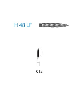 H48LF.314.012  KOMET FRESA C. TUNGSTENO LLAMA TURBINA ø 012  5 ud.