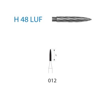 H48LUF.314.012  KOMET FRESA C. TUNGSTENO LLAMA TURBINA ø 012  5 ud.
