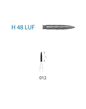 H48LUF.314.012  KOMET FRESA C. TUNGSTENO LLAMA TURBINA ø 012  5 ud.