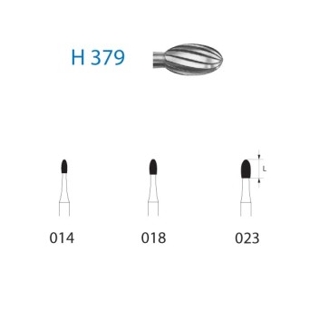 H379.204.018  KOMET FRESA C. TUNGSTENO HUEVO CONTRAANGULO ø 018  5 ud.