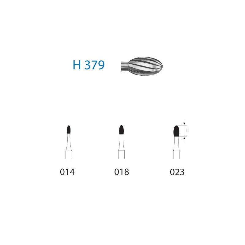 H379.204.018  KOMET FRESA C. TUNGSTENO HUEVO CONTRAANGULO ø 018  5 ud.