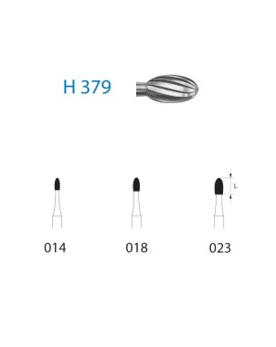 H379.204.018  KOMET FRESA C. TUNGSTENO HUEVO CONTRAANGULO ø 018  5 ud.