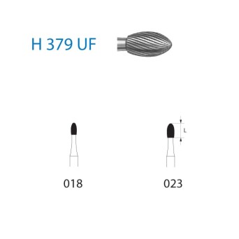H379UF.204.018  KOMET FRESA C. TUNGSTENO HUEVO CONTRAANGULO ø 018  5 ud.