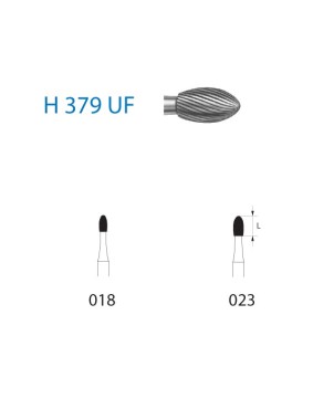 H379UF.204.018  KOMET FRESA C. TUNGSTENO HUEVO CONTRAANGULO ø 018  5 ud.