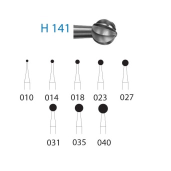 H141.206.018  KOMET FRESA C. TUNGSTENO BOLA CONTRAANGULO XL ø 018  5 ud.