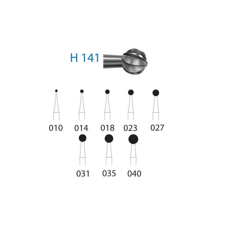 H141.206.018  KOMET FRESA C. TUNGSTENO BOLA CONTRAANGULO XL ø 018  5 ud.