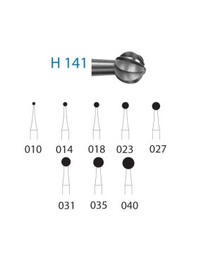H141.206.018  KOMET FRESA C. TUNGSTENO BOLA CONTRAANGULO XL ø 018  5 ud.