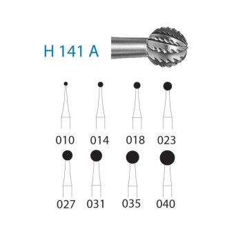 H141A.206.040  KOMET FRESA C. TUNGSTENO BOLA CONTRAANGULO XL ø 040  1 ud.
