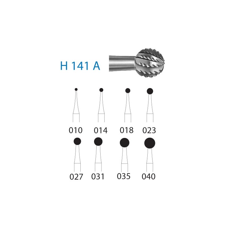 H141A.206.040  KOMET FRESA C. TUNGSTENO BOLA CONTRAANGULO XL ø 040  1 ud.