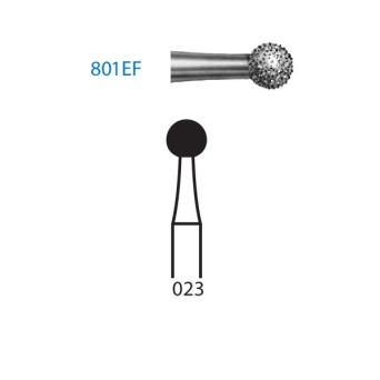 801EF.204.023  KOMET FRESA DIAMANTE BOLA CONTRAANGULO ø 023 GRANO EXTRA FINO 5 ud.