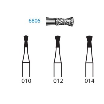 6806.314.010  KOMET FRESA DIAMANTE DIÁBOLO TURBINA ø 010 GRANO GRUESO 5 ud.