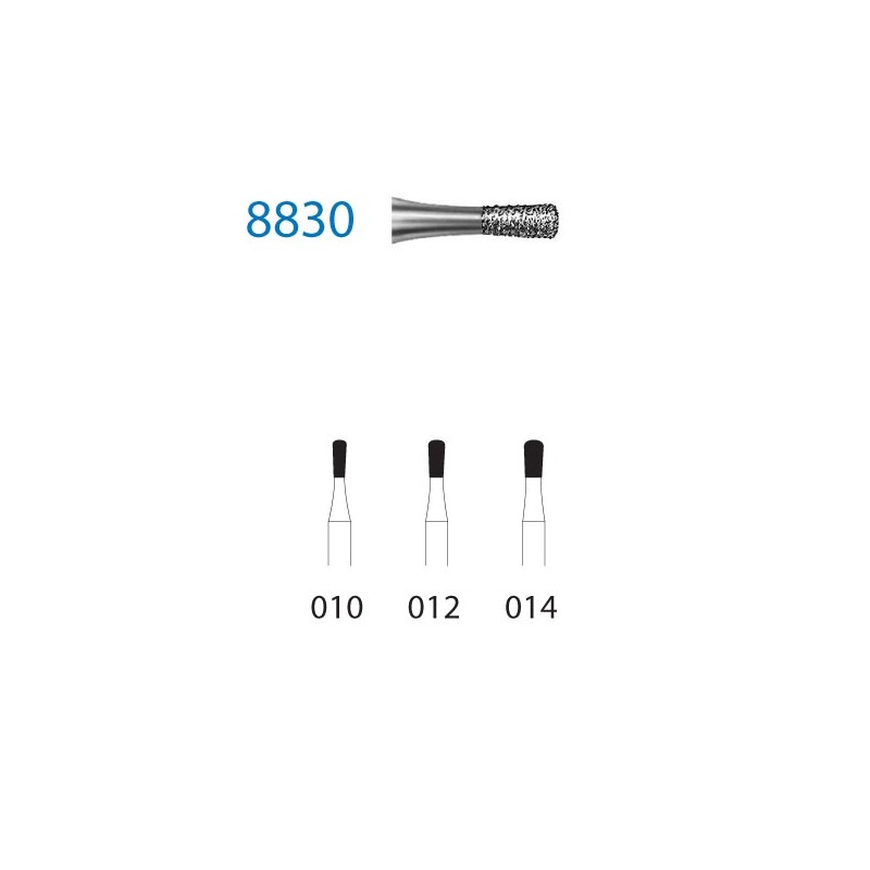 8830.314.010  KOMET FRESA DIAMANTE PERA TURBINA ø 010 GRANO FINO 5 ud.