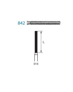 842.314.014  KOMET FRESA DIAMANTE CILINDRICA TURBINA ø 014 GRANO ESTANDAR 5 ud.
