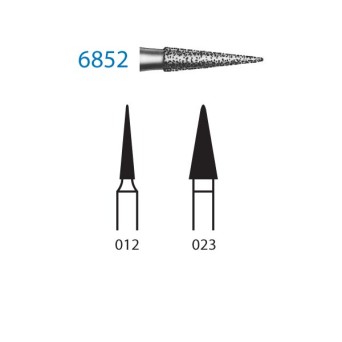 6852.314.012  KOMET FRESA DIAMANTE LANZA TURBINA ø 012 GRANO GRUESO 5 ud.