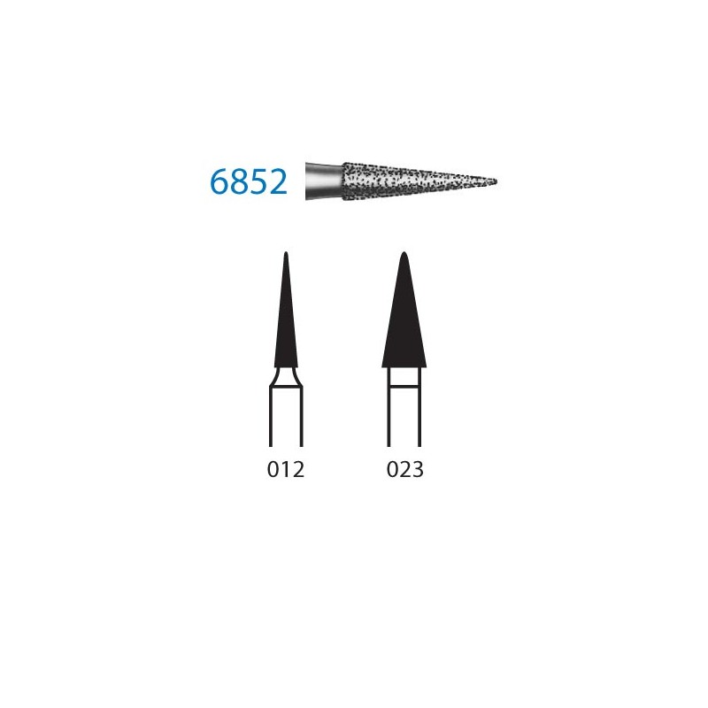 6852.314.023  KOMET FRESA DIAMANTE LANZA TURBINA ø 023 GRANO GRUESO 5 ud.