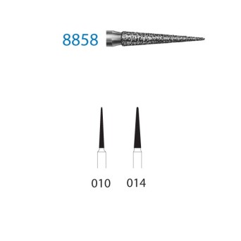 8858.314.010  KOMET FRESA DIAMANTE LANZA TURBINA ø 010 GRANO FINO 5 ud.
